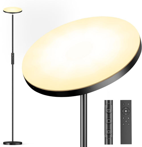 LED Uplighter Floor Lamp Dimmable 2700K-6500K Remote Touch Reading Light