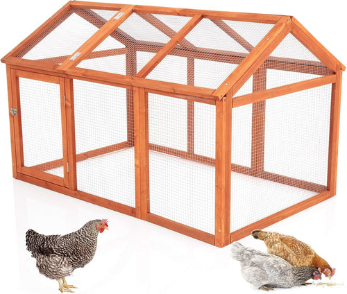 Chicken Coop Run Extension Wooden Outdoor Enclosure Secure Add-On 140cm
