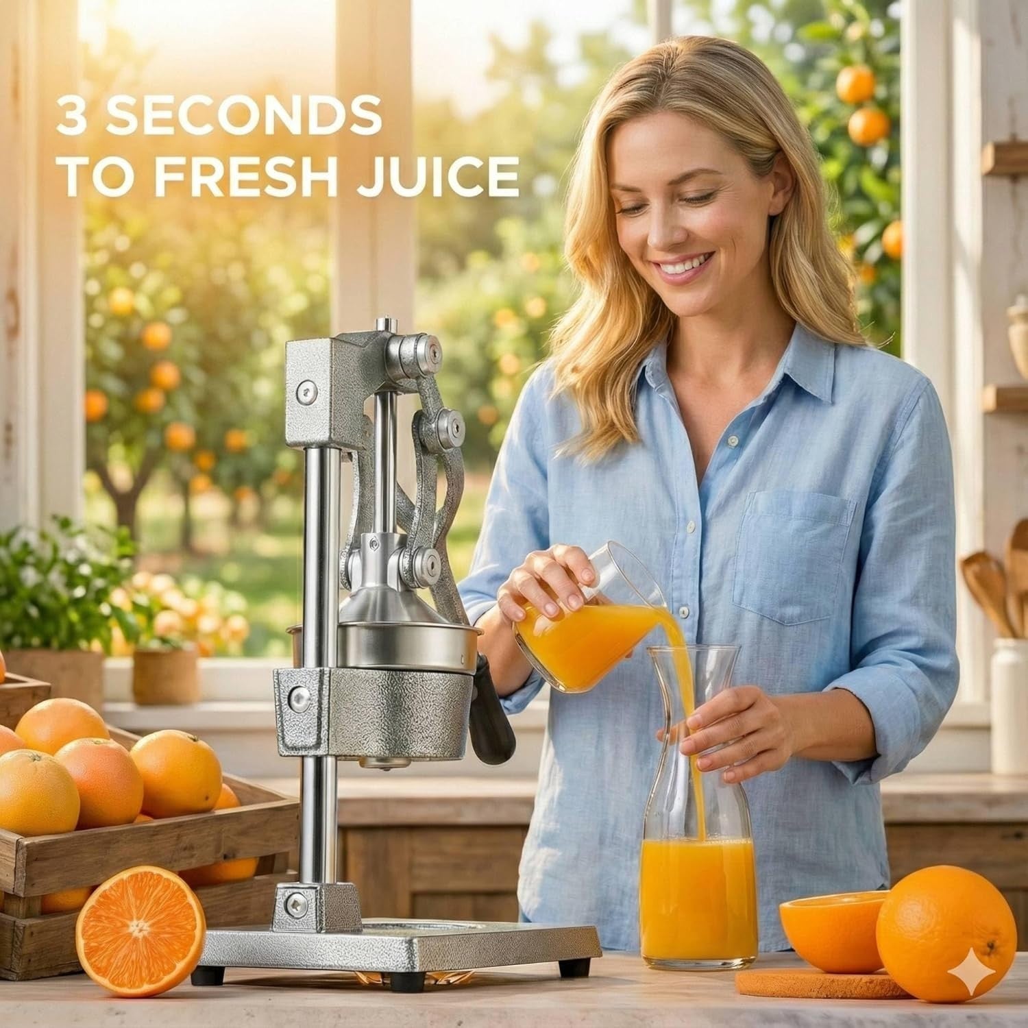 Heavy Duty Manual Citrus Press Cast Iron Juicer Orange Lemon Lime
