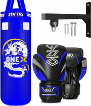 3FT Filled Punching Bag Set Heavy Duty Boxing MMA Home Gym