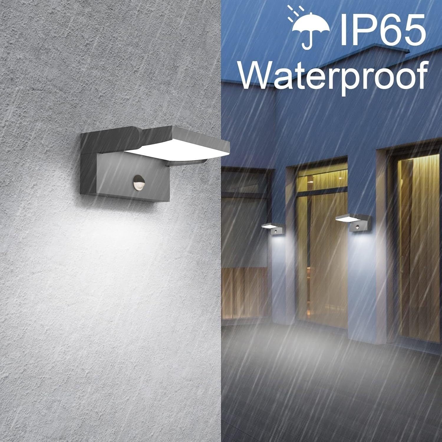 Motion Sensor Outdoor Wall Light IP65 Waterproof Adjustable LED Lamp