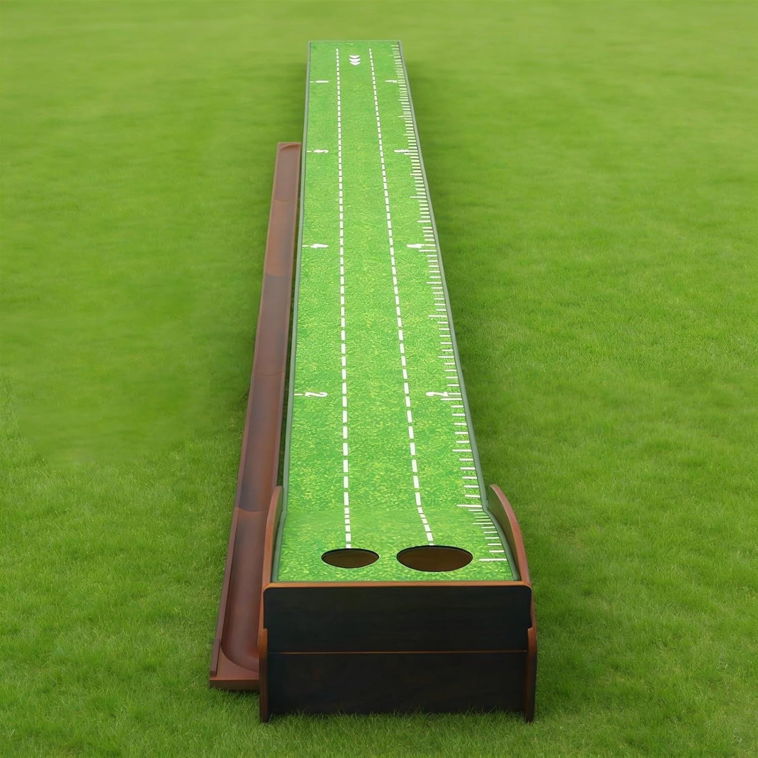Indoor Putting Green Mat Automatic Ball Return Anti-Slip Golf Practice Trainer