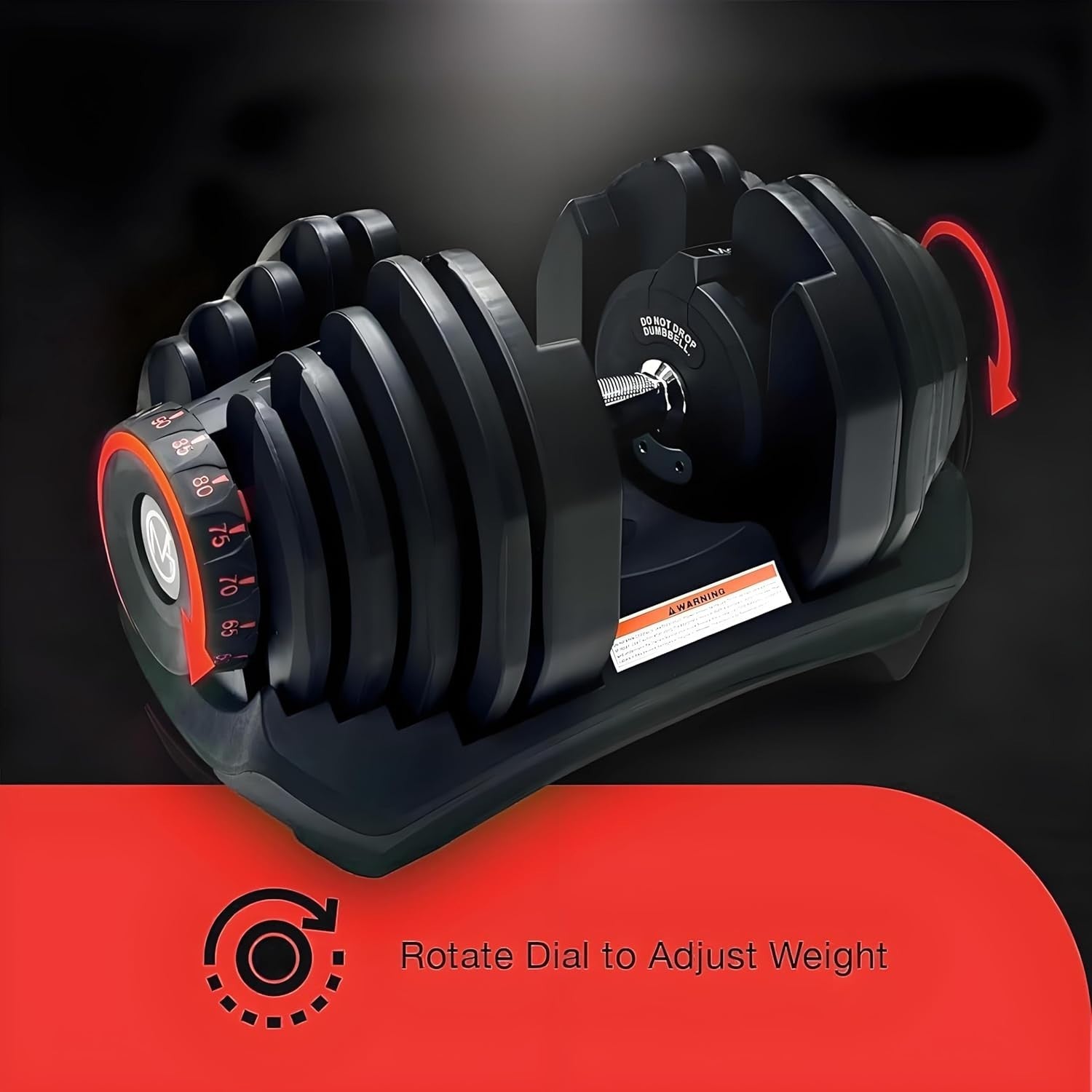 Dial Adjustable Dumbbells Pair 5–40kg Space Saving Strength Set