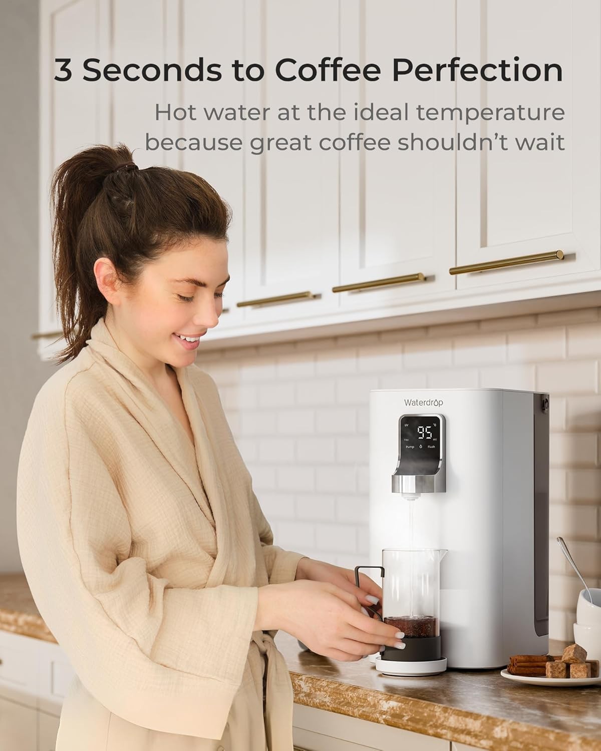 Reverse Osmosis Hot Water Dispenser Countertop UV Filtration Portable