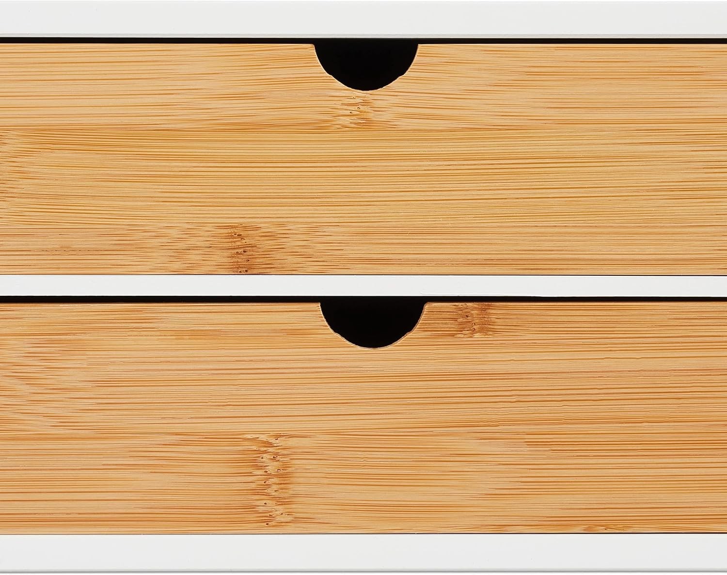 Desk Organiser with 2 Drawers – Bamboo & MDF Office Storage Box