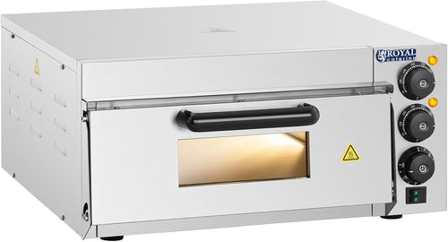 Electric Pizza Oven 2000W Fireclay Stone Large 40cm Surface Timer 120min