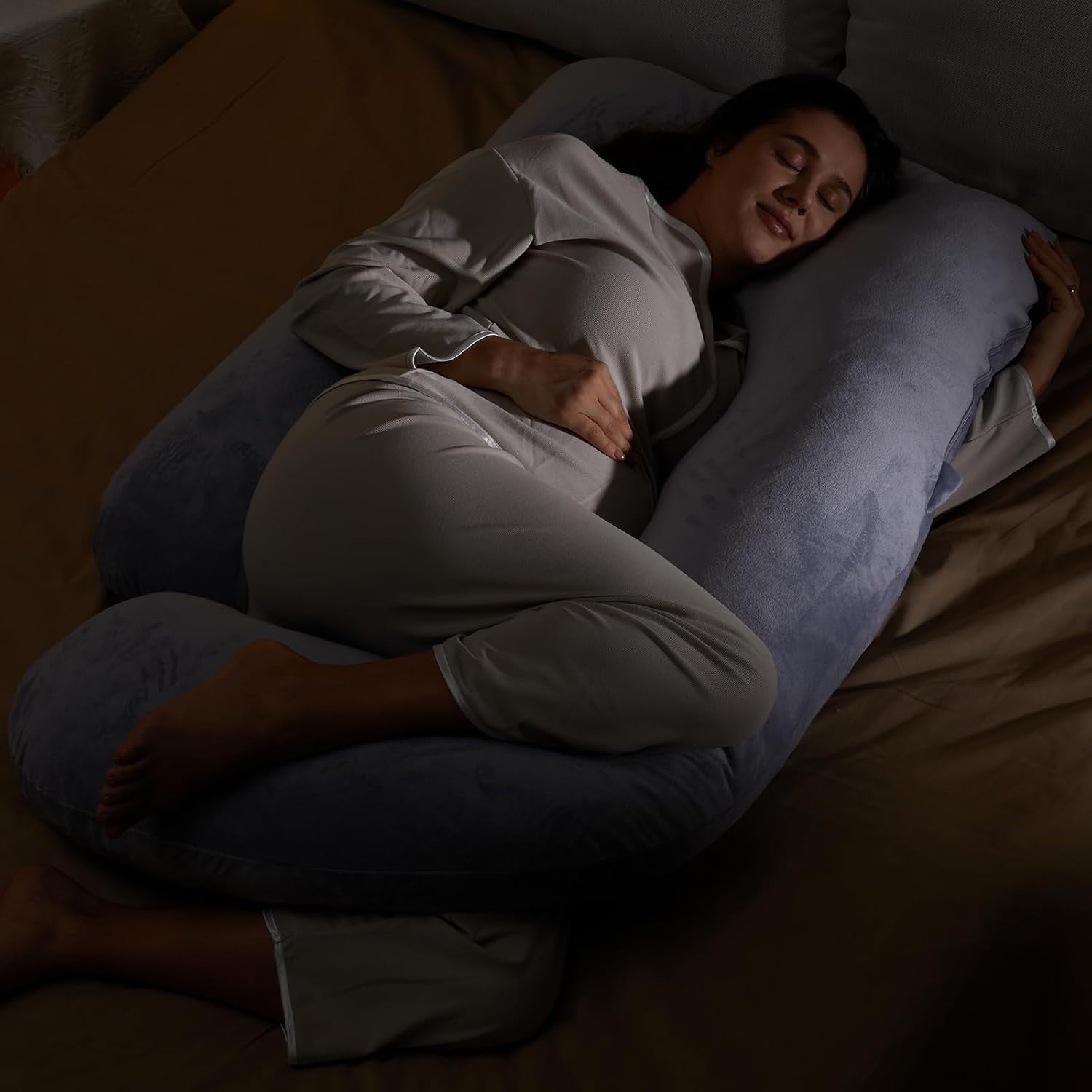 Pregnancy Pillow 57” U Shape Full Body Support Maternity Sleep Cushion