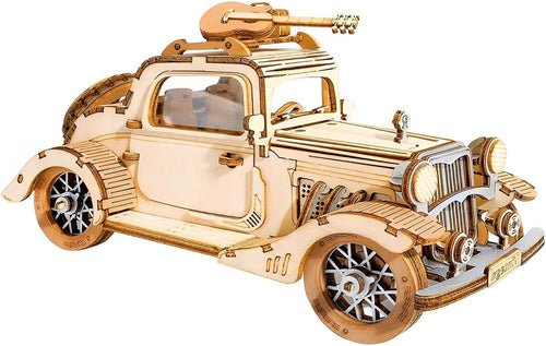 3D Wooden Vintage Car Puzzle Kit – DIY Model Craft Gift for Teens & Adults3D Woo