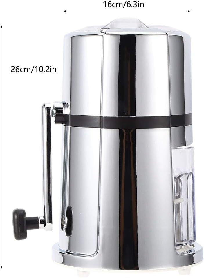 Manual Ice Crusher Portable Stainless Steel Blade Drink Ice Shaver