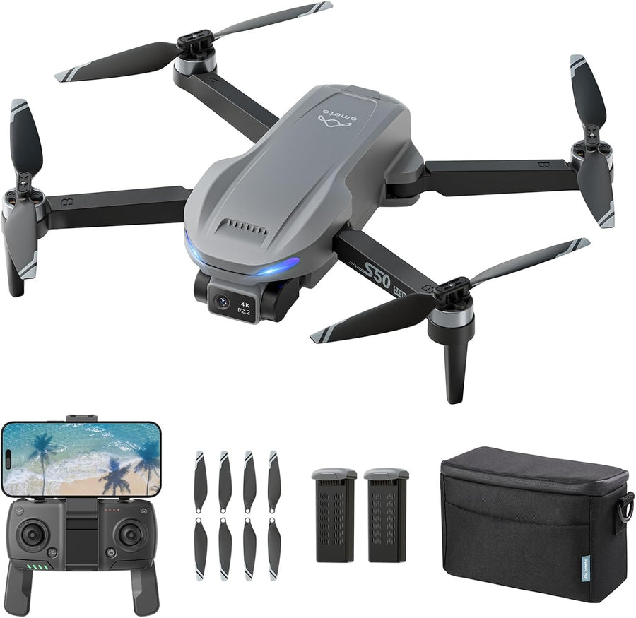Ameta 4K GPS Drone for Kids & Adults, FPV Camera, 50-Min Flight