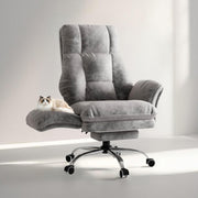 Oversized Office Chair Recliner Big & Tall 400 lbs Flip Armrests Cross Leg Sit