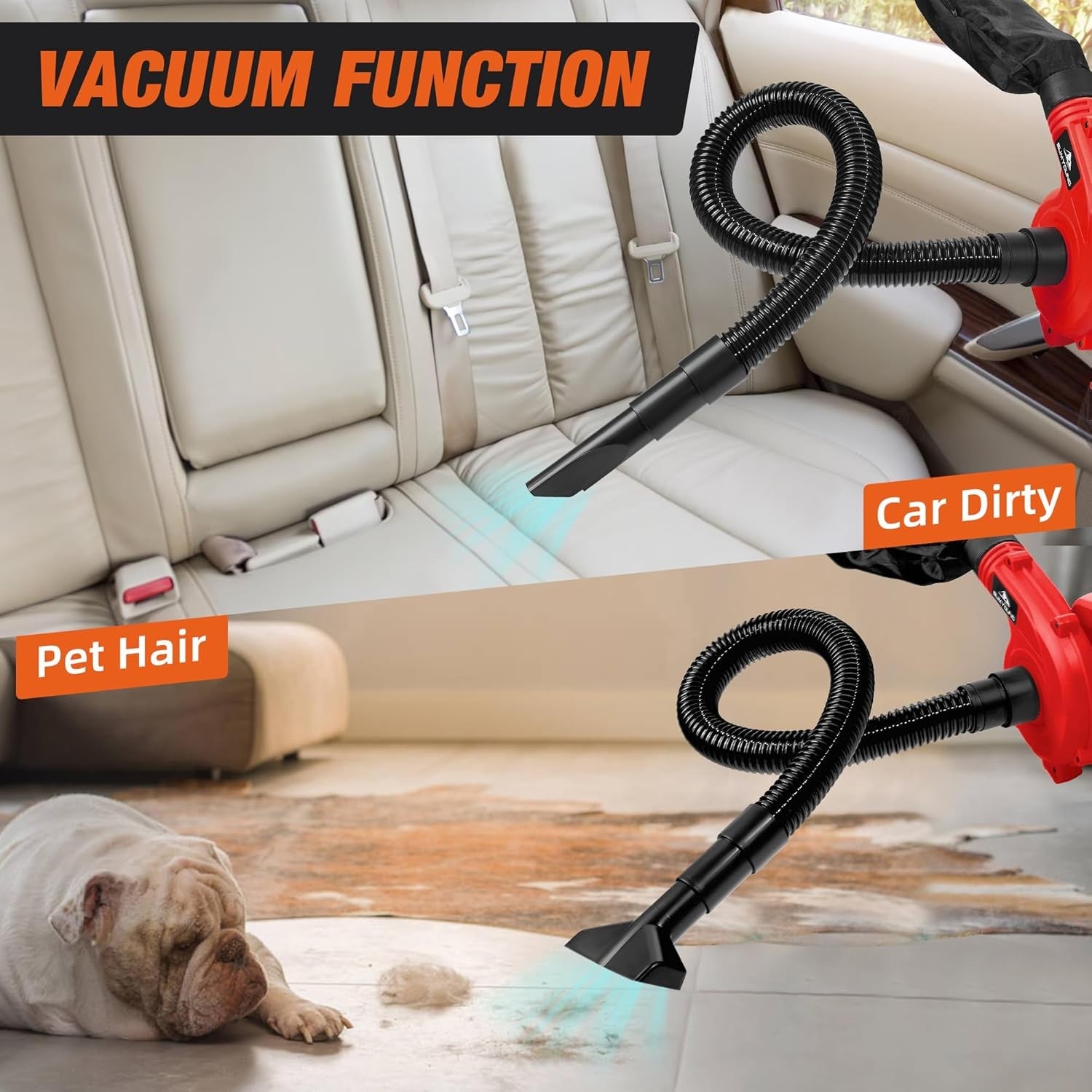 Cordless Leaf Blower Vacuum 2-in-1 Brushless 180MPH Variable Speed Tool