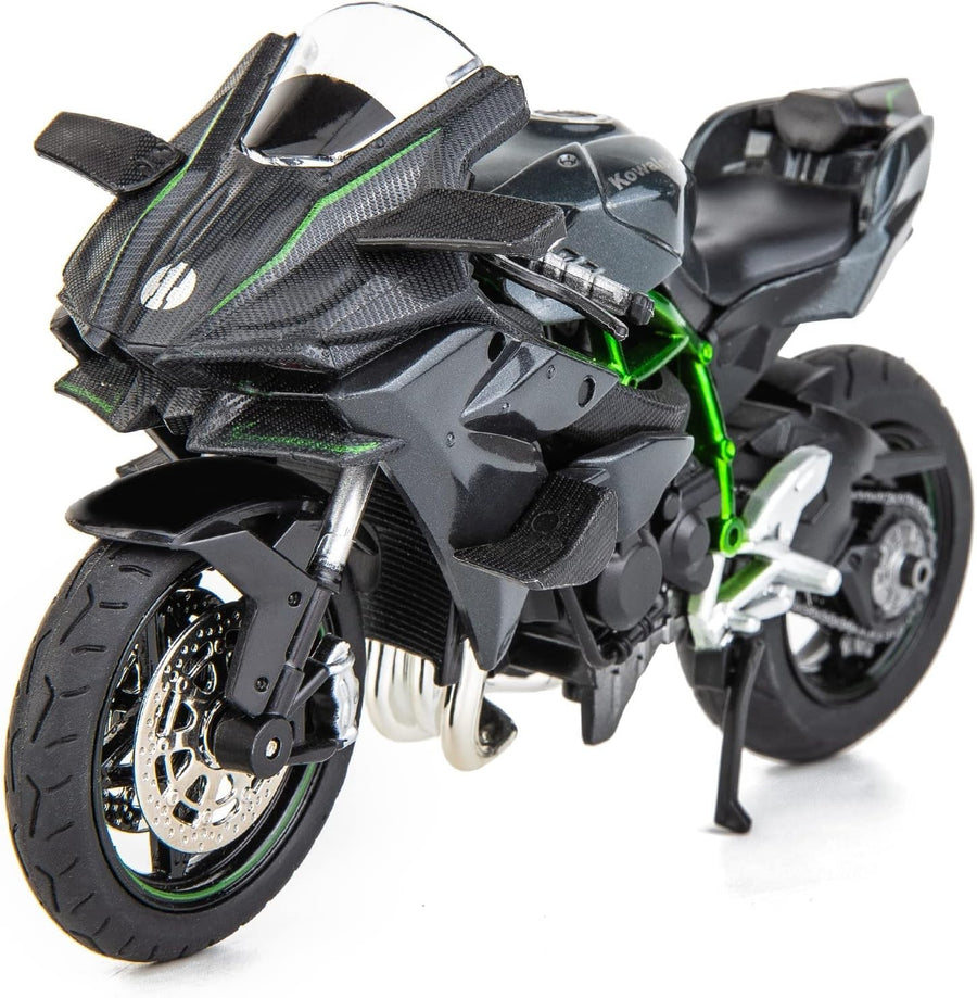 1:12 Scale Diecast Motorcycle Model with Rotating Wheels & Realistic Details