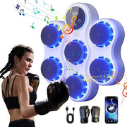Wall Mounted Music Boxing Trainer Bluetooth LED Punch Target Home Gym