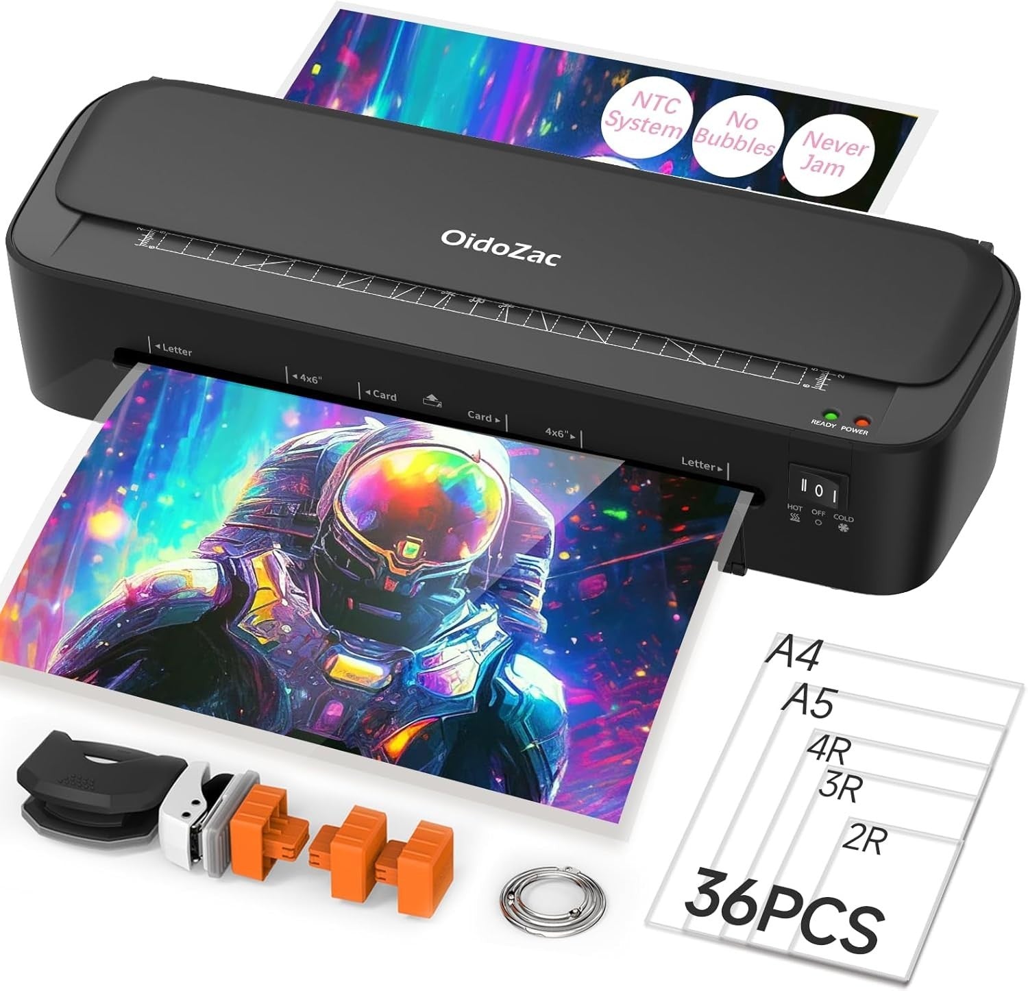 A4 Laminator Machine 11-in-1 Hot Cold Fast Anti Jam + 36 Pouches