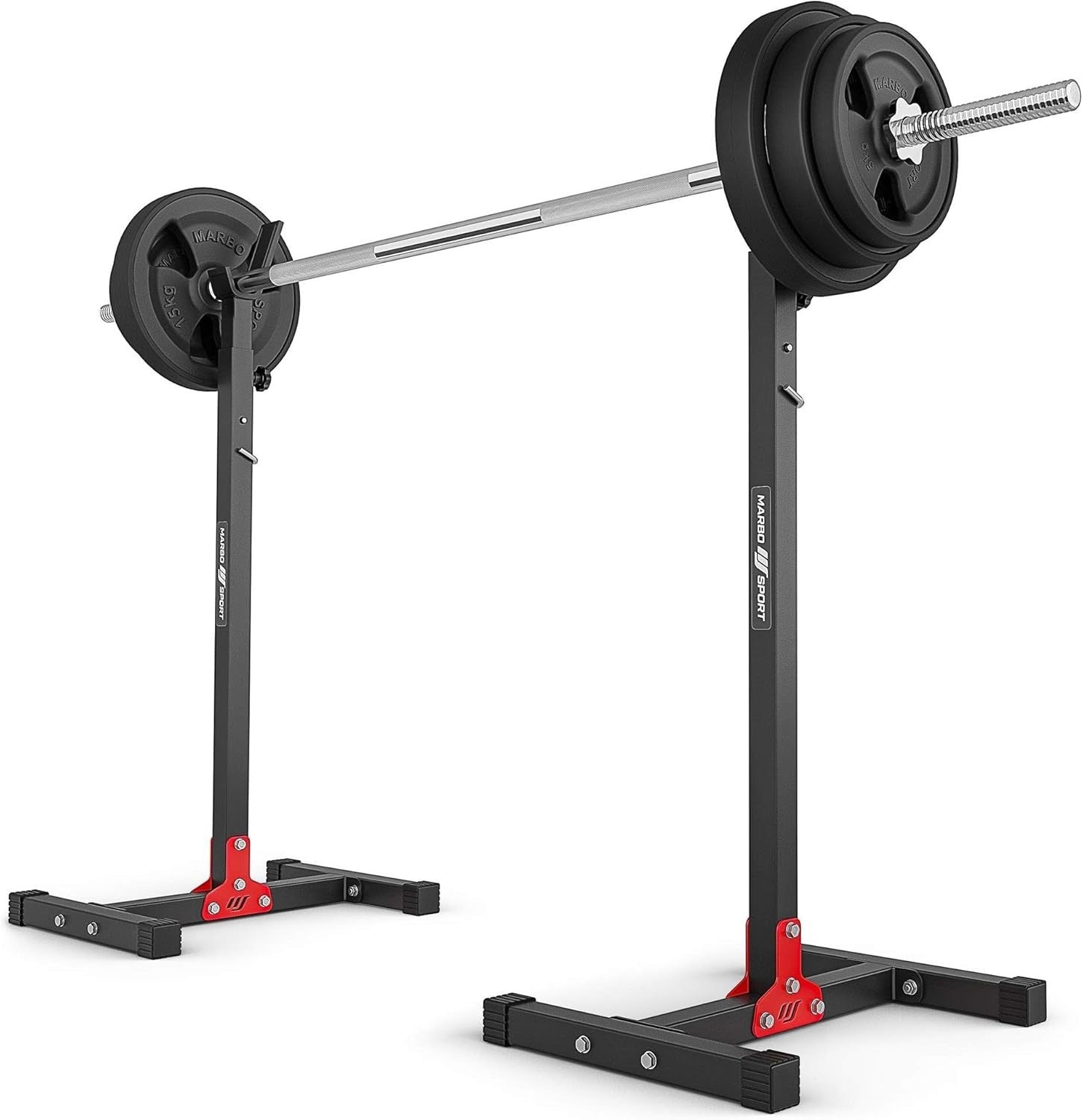 Height Adjustable Dumbbell Stand Pair 250KG Capacity Barbell Rack