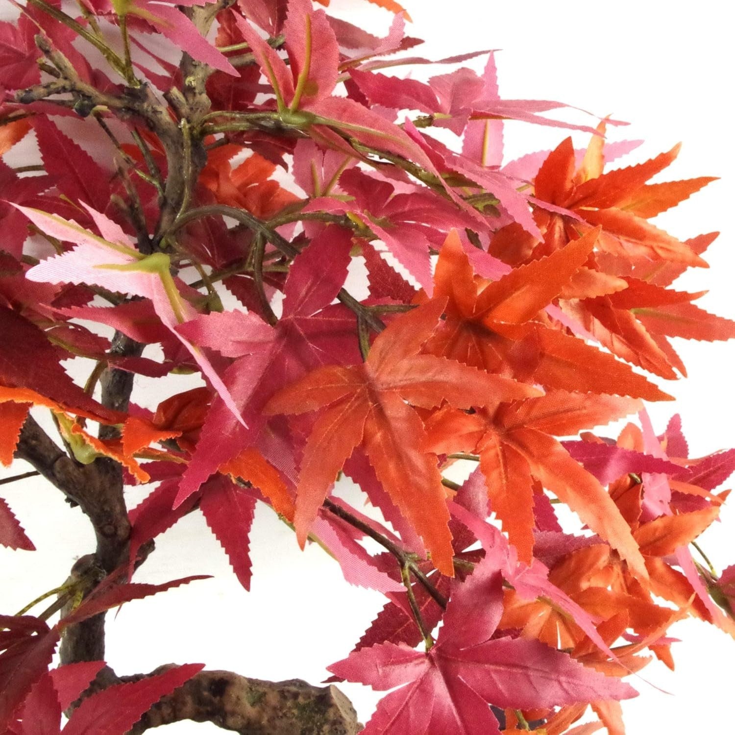 50cm Artificial Red Maple Bonsai Tree in Decorative Pot Home Office Display