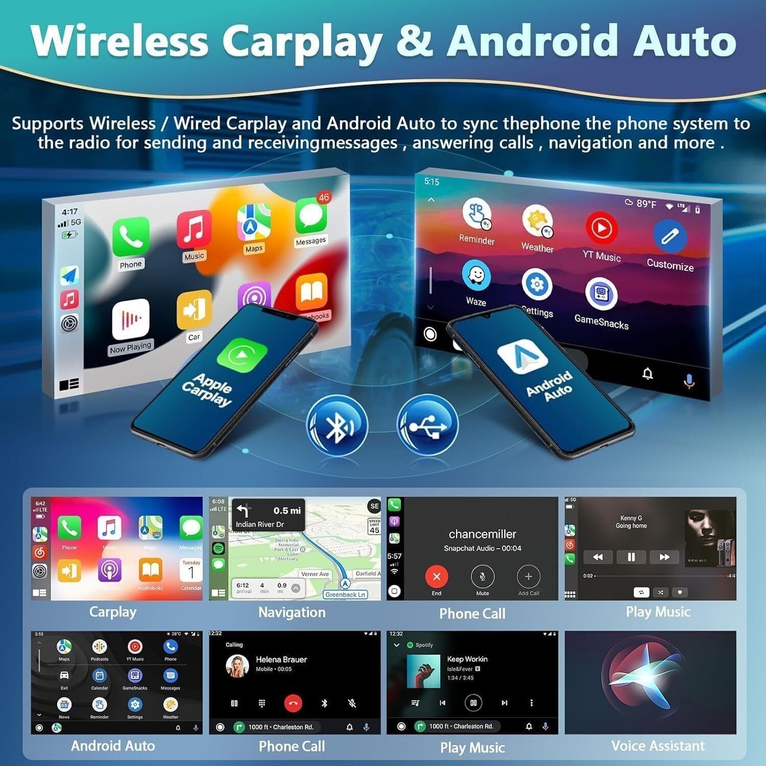 Black 9" Android 14 Car Stereo – CarPlay Multimedia Receiver for Nissan Juke