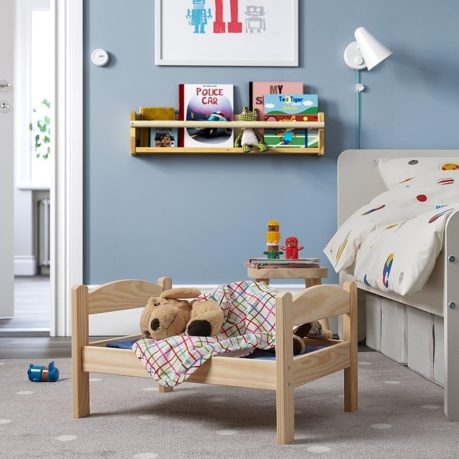 Wooden Cat & Dog Bed with Cushion Washable Orthopedic Pet Sofa