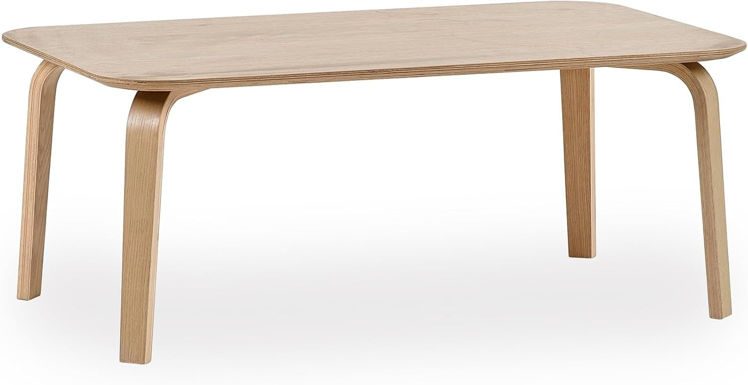 Rectangular Oak Coffee Table, Scandinavian Style, Beige 100x60x40cm