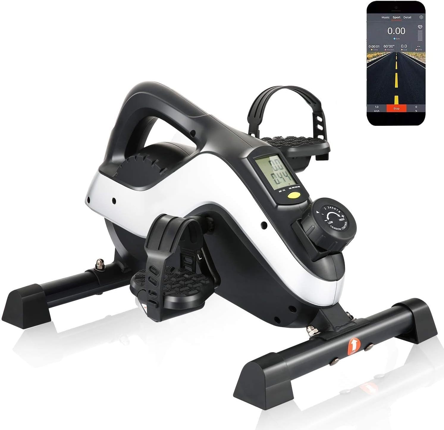 Magnetic Mini Pedal Exerciser 8 Resistance Levels LCD Arm Leg