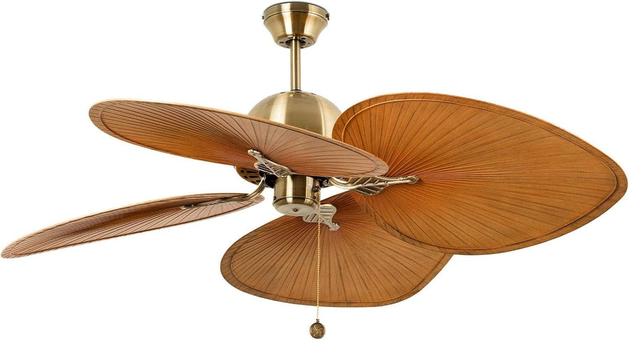 FARO BARCELONA CUBA 52" Ceiling Fan, Old Gold, Pull Chain, 3-Speed