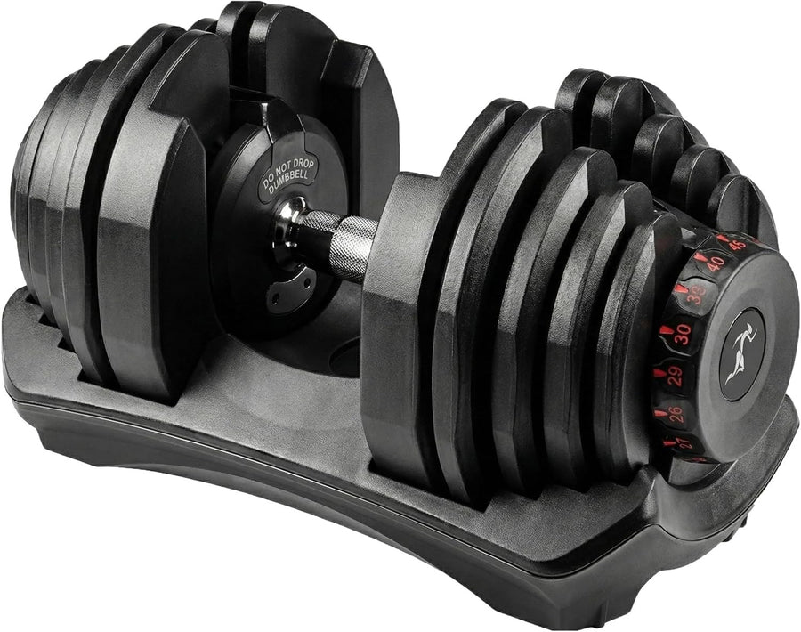 Smart Adjustable Dumbbells 5–40KG Quick Dial Space Saving Home Gym Weights