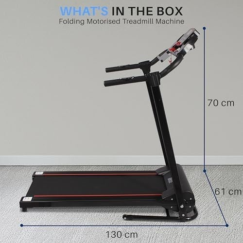 Foldable Electric Treadmill 6mph Home Walking Running Machine w/ LCD & App