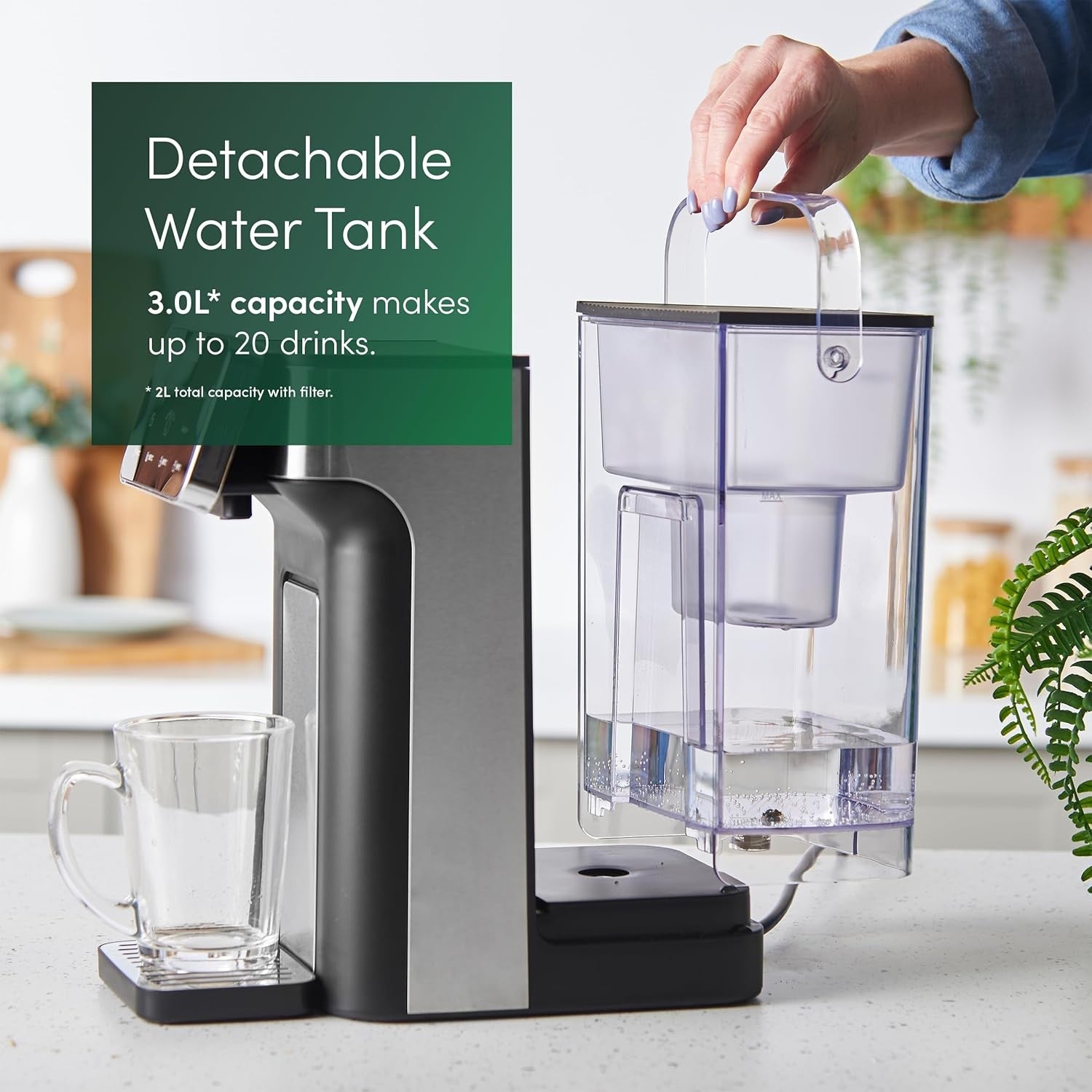 Instant Hot Water Dispenser 3L | 2.6kW Fast Boil Touch Control Presets