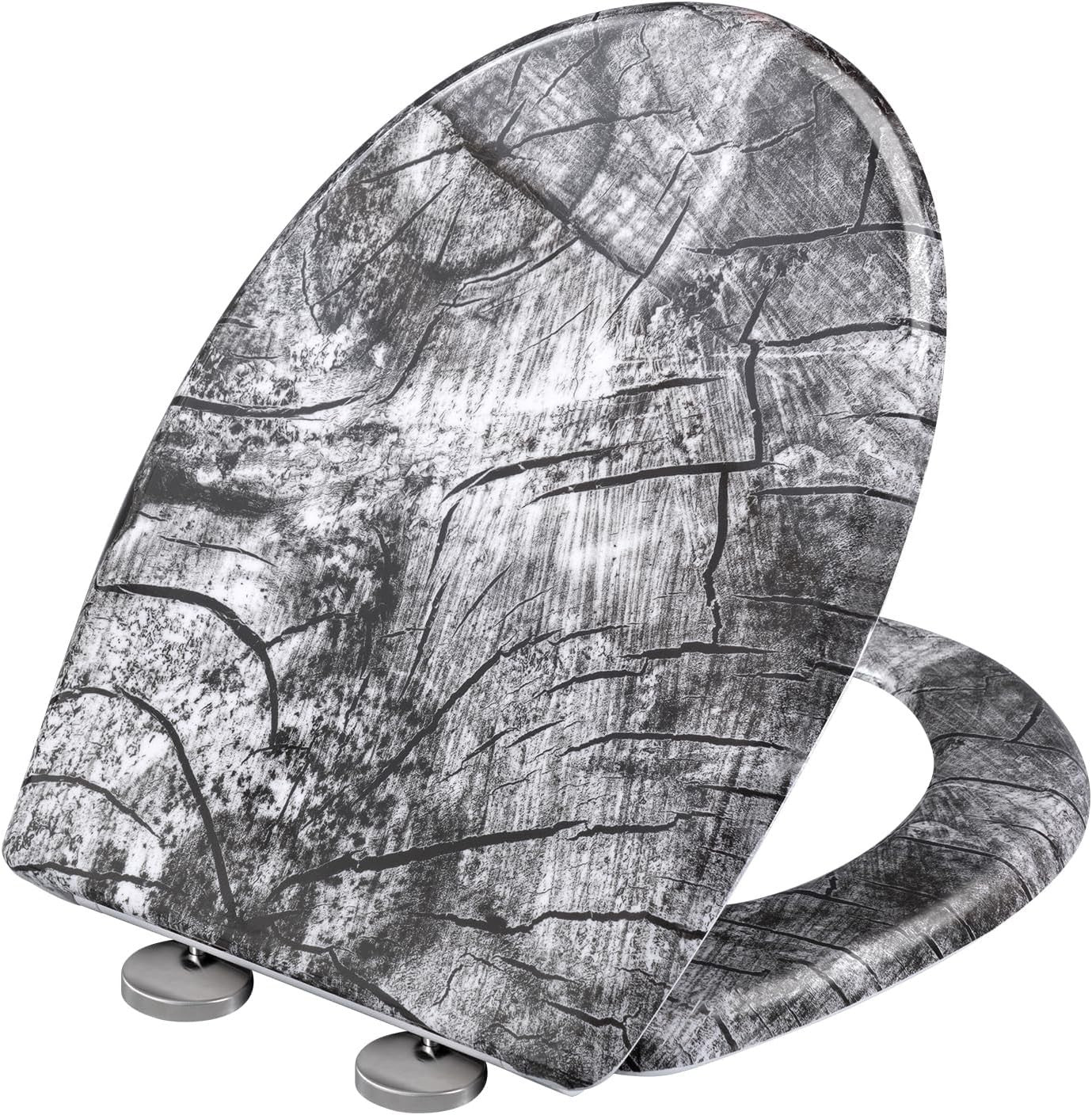 Soft Close O-Shape Toilet Seat Quick Release Top/Bottom Mount 175kg