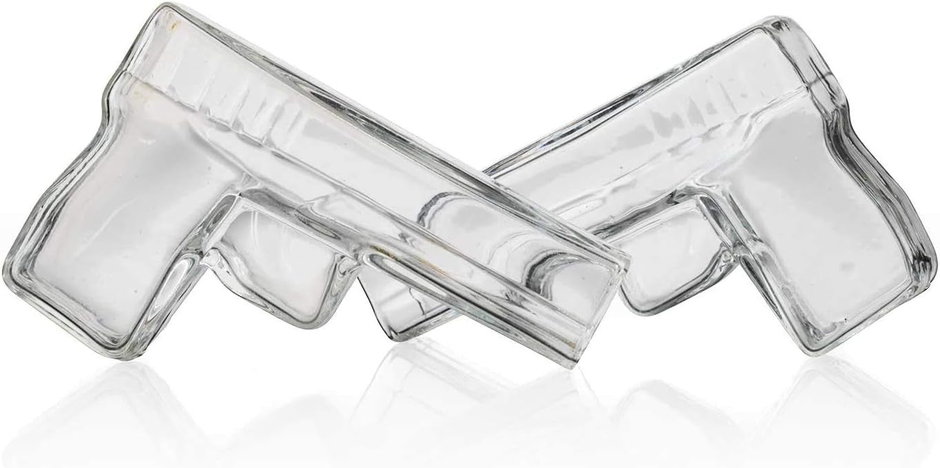 Pistol Whiskey Decanter Set with Shot Glasses & Case | 300ml Gun Design