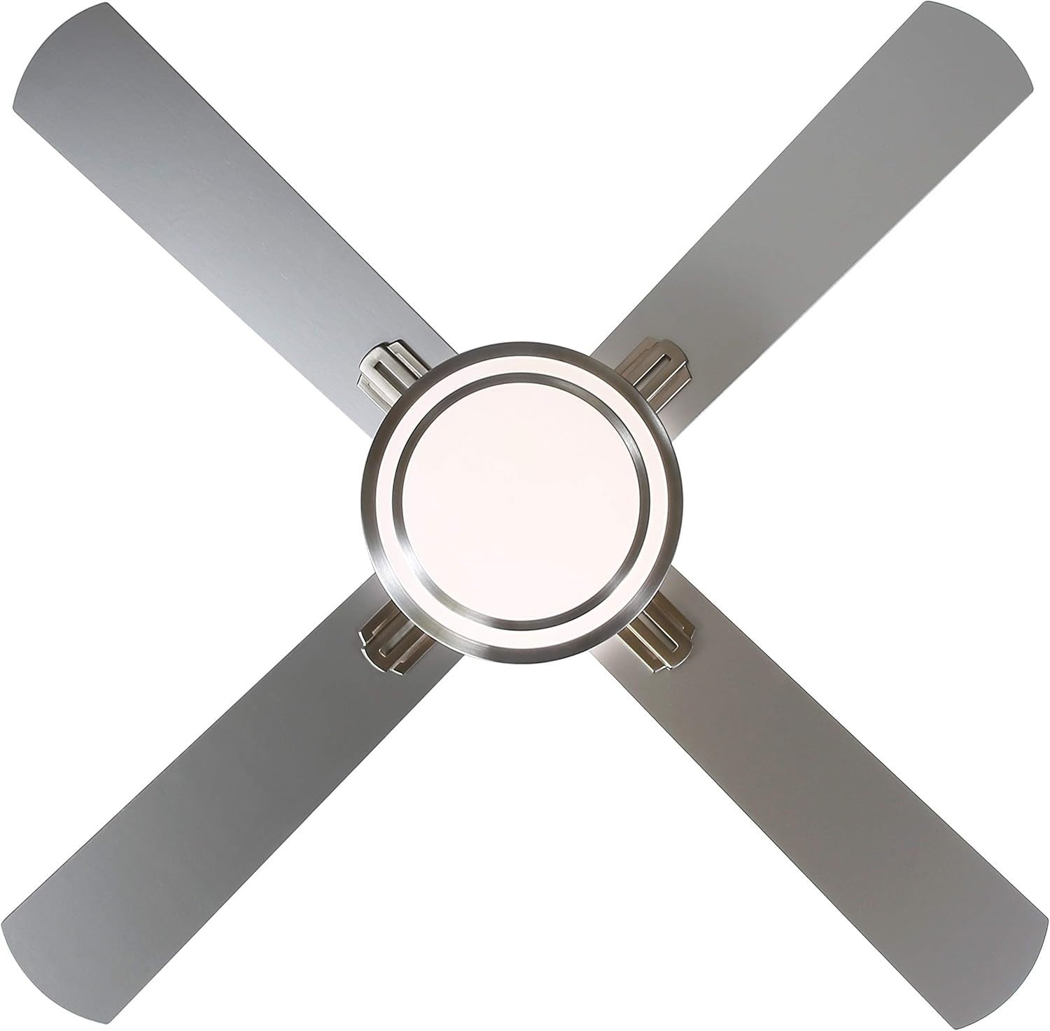 52" Ceiling Fan with LED Light, Brushed Nickel, Remote Control【A+】