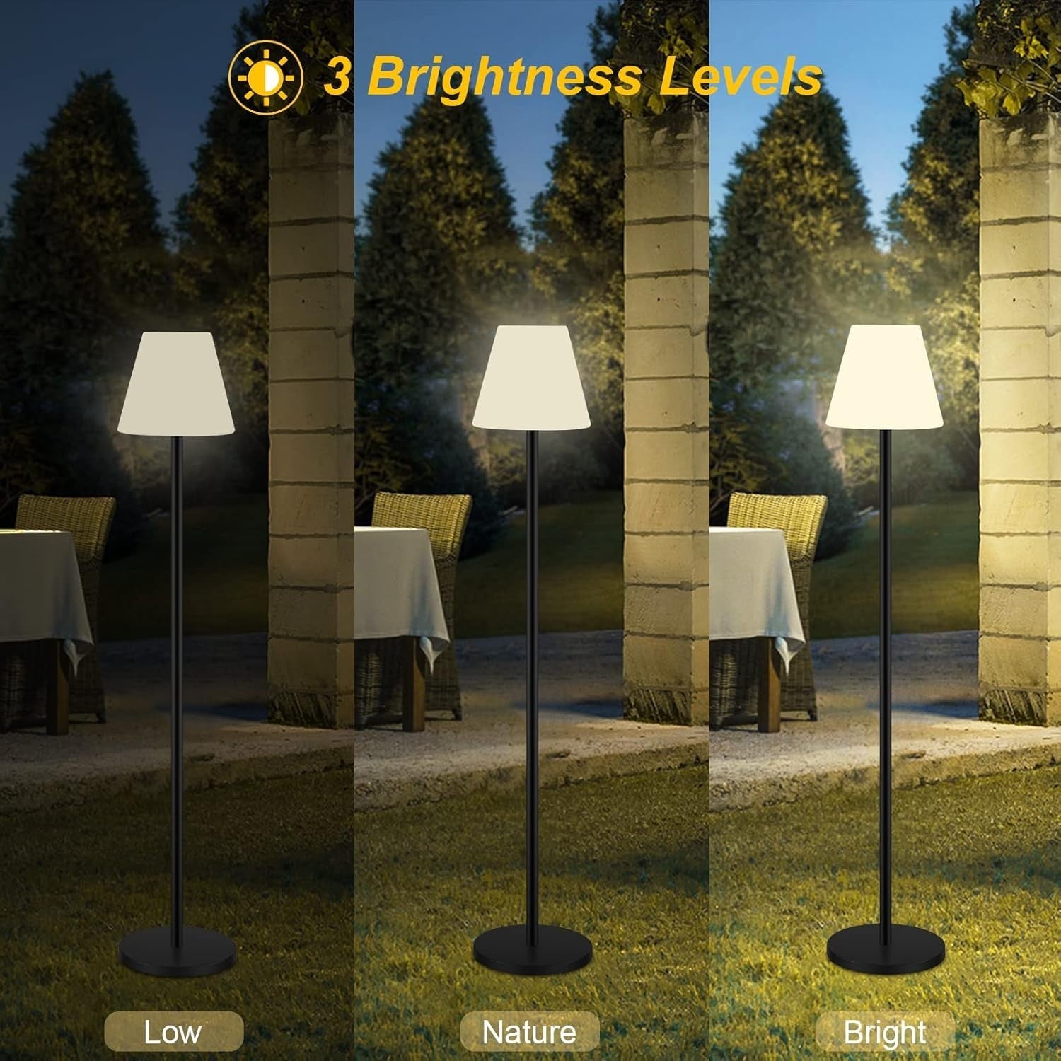 Waterproof Solar LED Floor Lamp Outdoor RGB Remote Control Garden Light