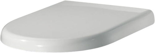 Soft Close WC Toilet Seat White with Stainless Steel Hinges & Lid