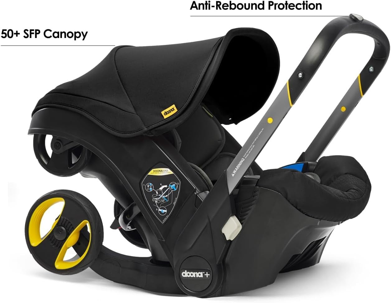 Convertible Baby Car Seat Stroller 0+ Rear Facing 5 Point Harness Black