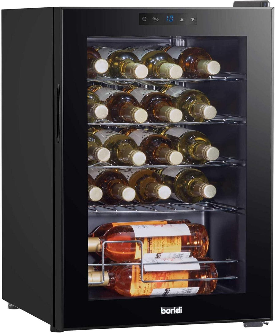 20 Bottle Wine Cooler Fridge Digital Touch Control LED Quiet Freestanding