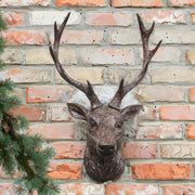 Large Wall Mounted Stag Head Sculpture 47cm Resin Deer Ornament Rustic