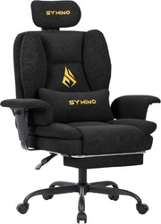 Ergonomic Gaming Chair w/ Footrest Pocket Spring PU Leather