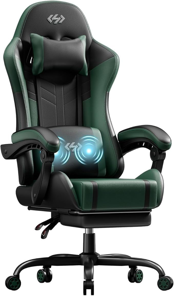 Massage Gaming Chair Recliner with Footrest Ergonomic High Back
