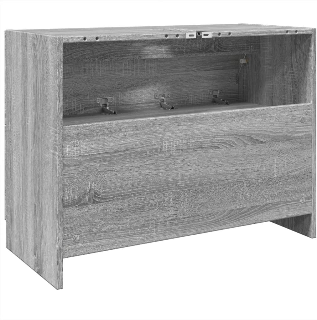 Grey Sonoma Bathroom Sink Cabinet 78x37x59cm Modern Under Sink Vanity Storage