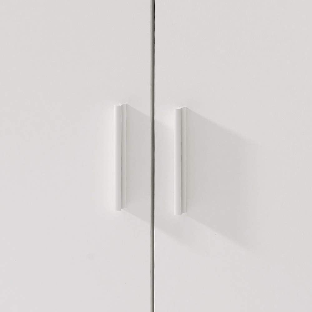 White Sideboard Cabinet with Drawers & Doors Modern Storage Cupboard 100cm