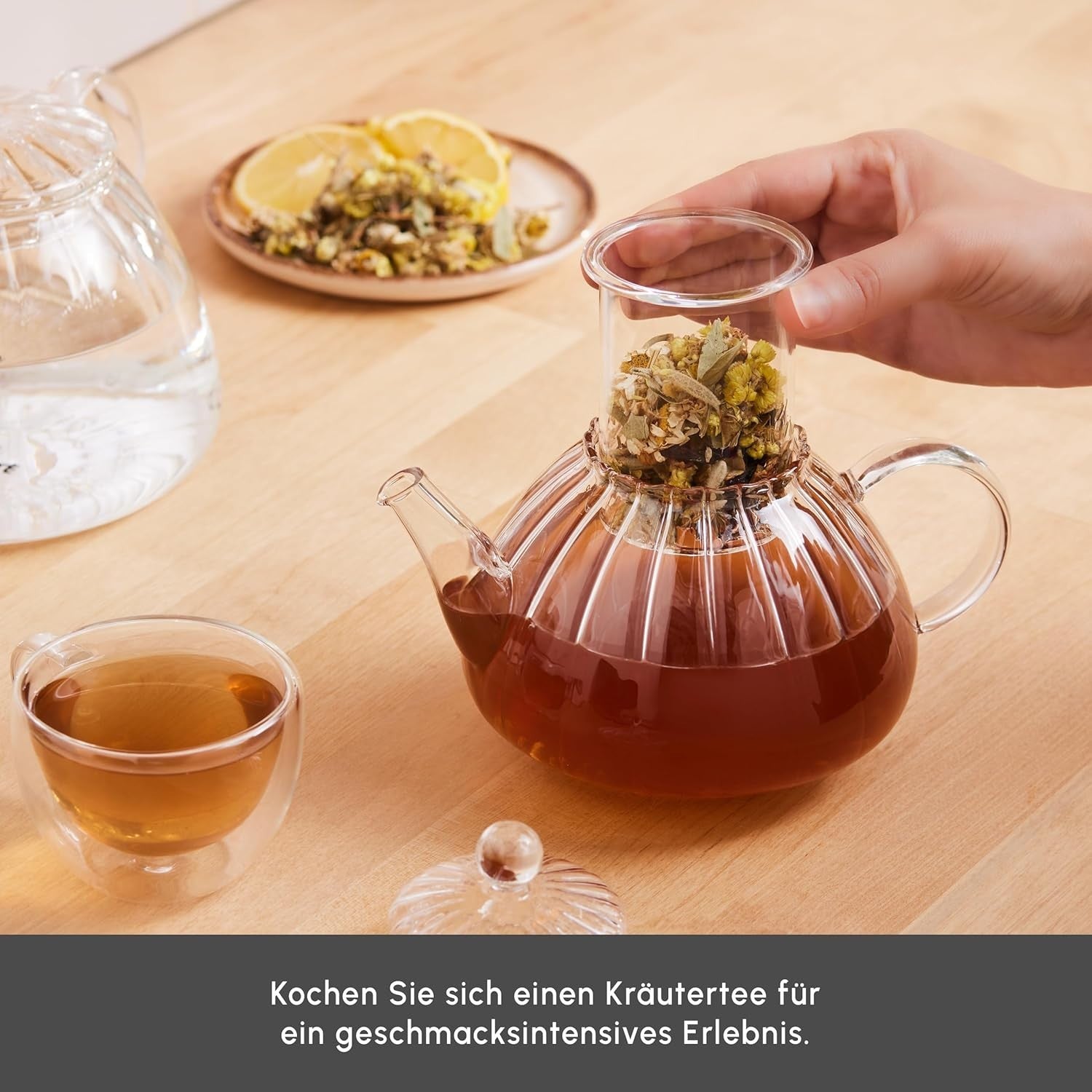 Glass Turkish Teapot Set 1.8L Tea Maker Infuser Loose Leaf Tea Pot