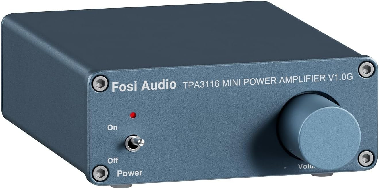 2 Channel Mini Hi-Fi Stereo Amplifier 100W Class D Audio Amp RCA Input Compact