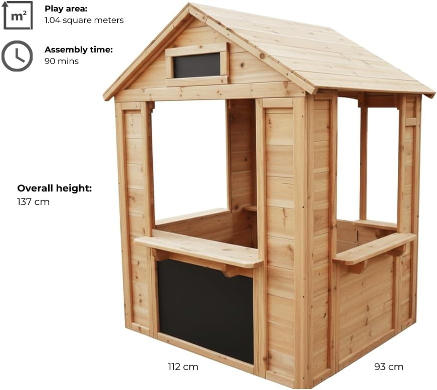 Wooden Kids Playhouse Café Shop Market Stall Indoor Outdoor