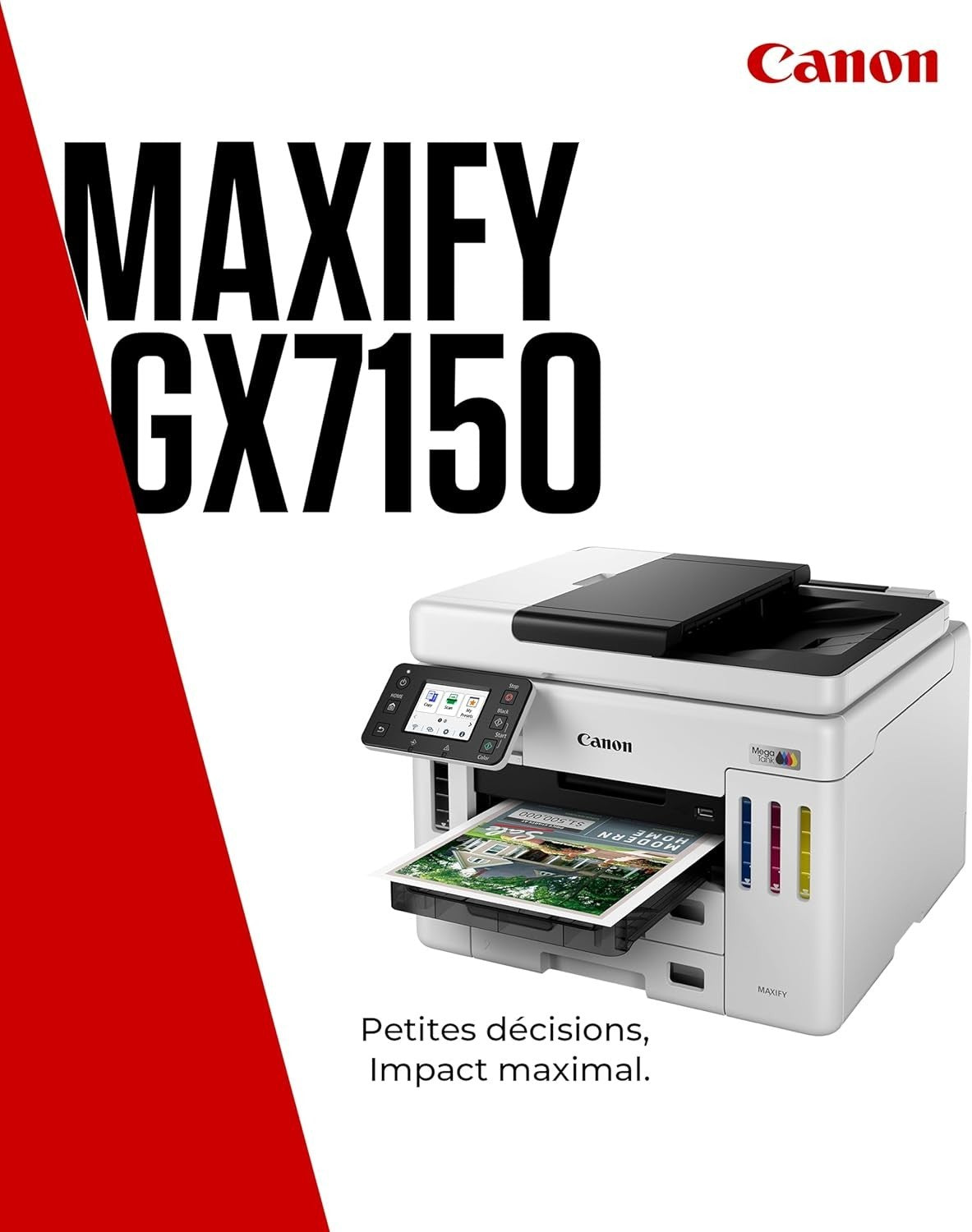 Wireless Colour MegaTank Office Printer Scanner Copier Auto-Duplex White