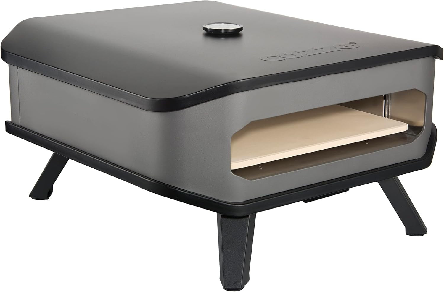 Gas Pizza Oven with Thermometer & Stone | 13" Portable Outdoor BBQ Grill 5KW