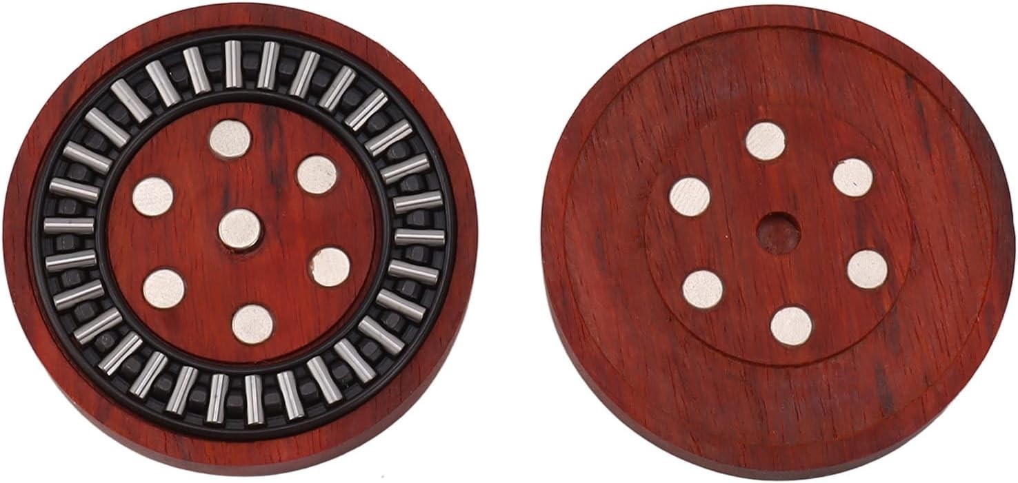 Wooden Magnetic Fidget Slider Lion Coin Stress Relief ADHD Desk Toy