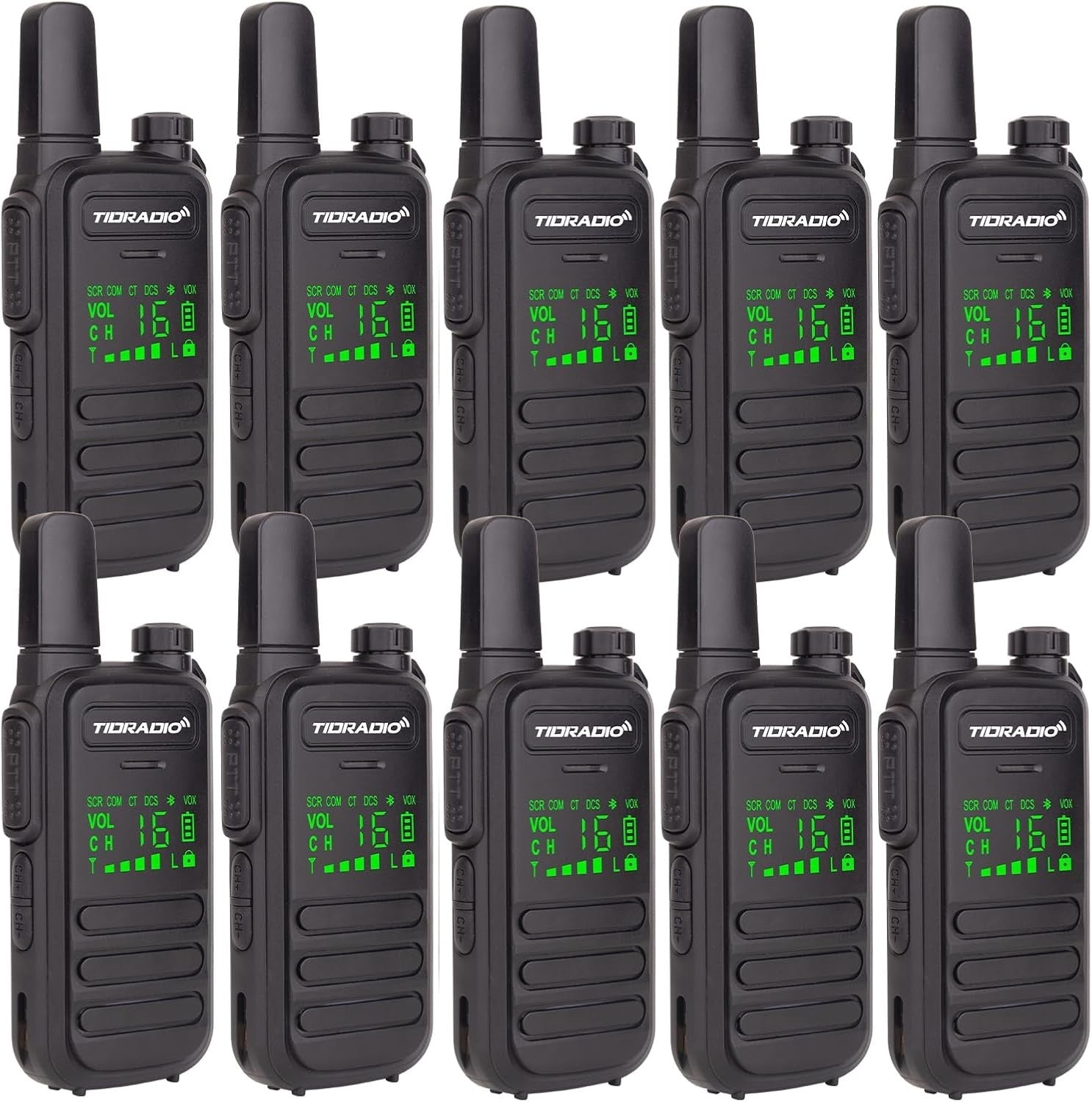 IP67 Waterproof Walkie Talkies 10 Pack PMR446 Long Range VOX Radio