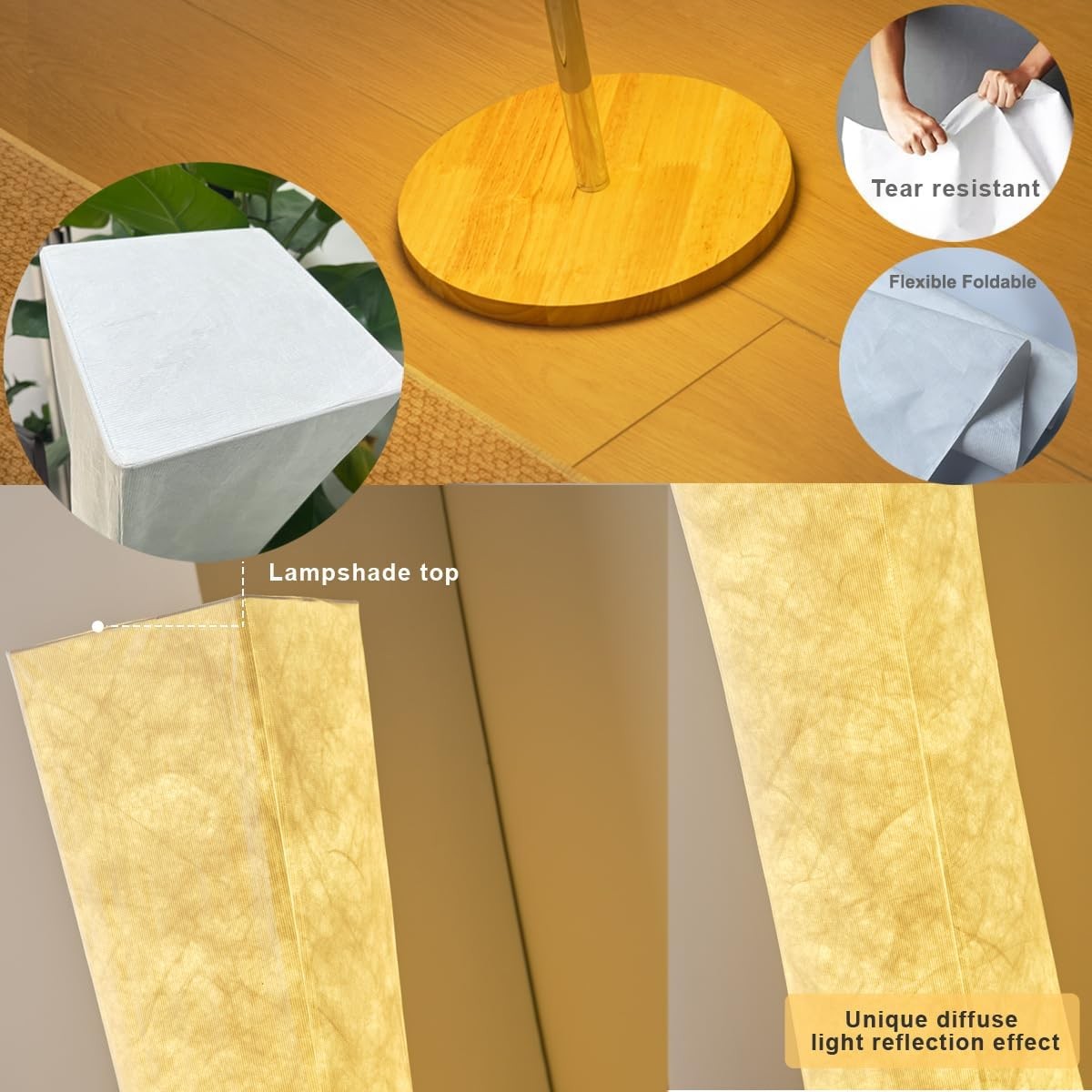 LED Floor Lamp Remote Dimmable 3 Colour Modern Standing Corner Light