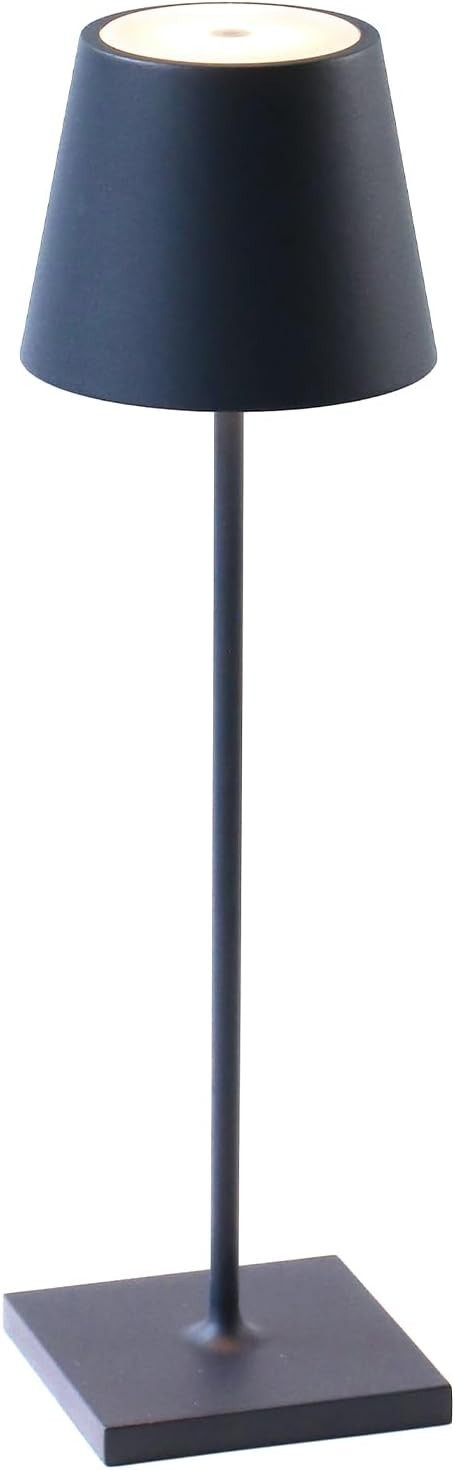 Rechargeable Cordless Touch Table Lamp, Dimmable, Outdoor & Indoor, 38cm